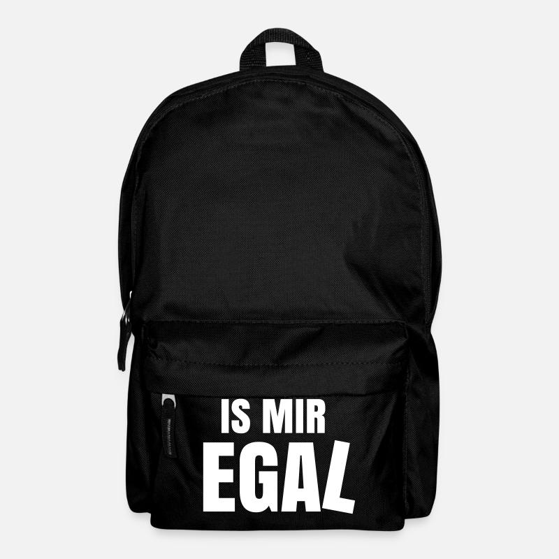 is mir egal Spruch Statement ist - Rucksack - Schwarz