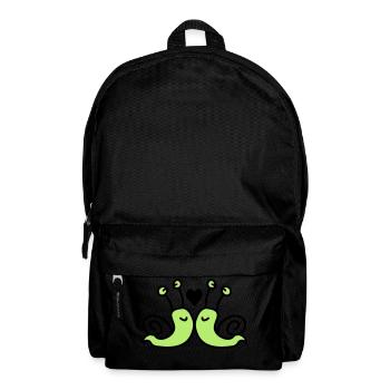 verliebte Schnecken - Rucksack - Schwarz - Vorne