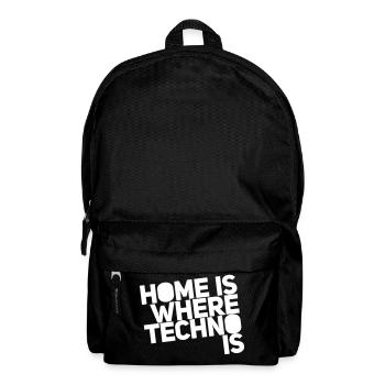 Home is where techno is Club DJ Berlin - Backpack - black - Front