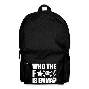 who the fuck is emma? MDMA XTC Teile Rave Sprüche - Rucksack - Schwarz - Vorne