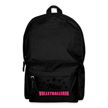 Volleyball Shirt - Mini Volleyballerin Shirt -Team - Rucksack - Schwarz - Vorne