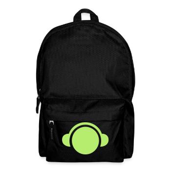 dj head kopf kopfhörer techno electro elektro - Rucksack - Schwarz - Vorne