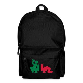 Alkohol trinken Humor Scheiße ich erbrach Toilette Toilette - Rucksack - Schwarz - Vorne