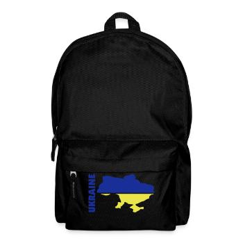 ukraine_umriss_flagge_50 - Rucksack - Schwarz - Vorne