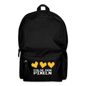 Folge den Pixeln! 8-Bit Retro - Rucksack - Schwarz - Vorne