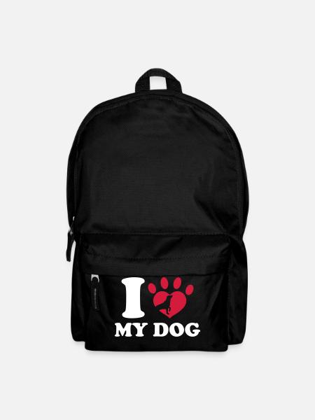 I Love My Dog - Rucksack - Schwarz