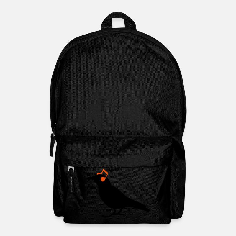 Headphones Kopfhörer Noten Rabe Bird Hipster - Rucksack - Schwarz