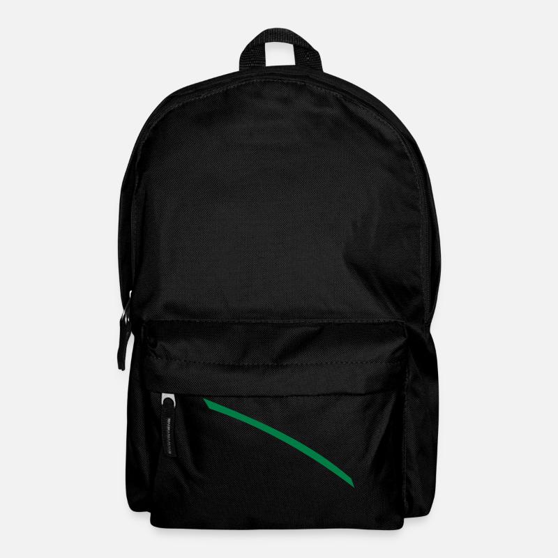 Strich Grün - Rucksack - Schwarz