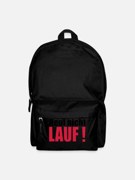 Heul nicht LAUF Geschenk Läufer Geburtstag - Rucksack - Schwarz