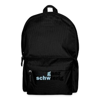 Ganz Schwierig - Rucksack - Schwarz - Vorne