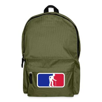 rot blau sport logo stock hut gehen ruecken opa gr - Rucksack - Olivgrün - Vorne