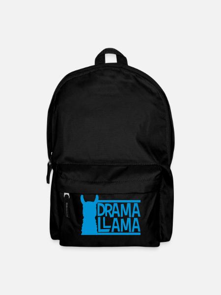 blau balken text logo drama llama party cool feier - Rucksack - Schwarz