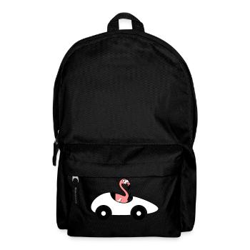 car driving lawn sports car driver license flaming - Backpack - black - Front