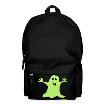 Monochrome ghost Halloween T-shirt - Backpack - black - Front