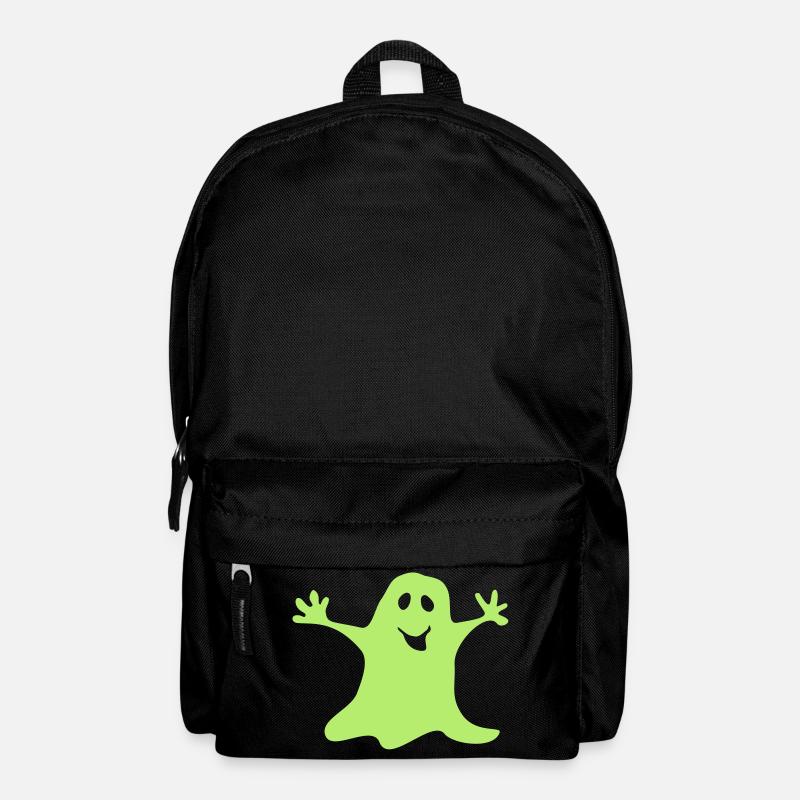 Monochrome ghost Halloween T-shirt - Backpack - black