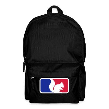sport rot blau logo schwarz eichhoernchen nagetier - Rucksack - Schwarz - Vorne