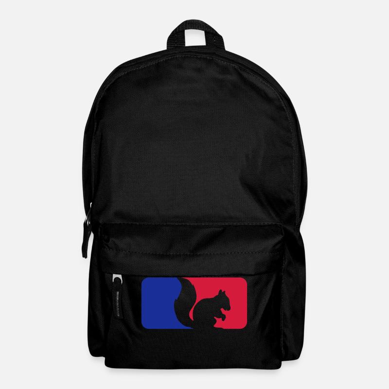 rot blau sport logo schwarz eichhoernchen nagetier - Rucksack - Schwarz