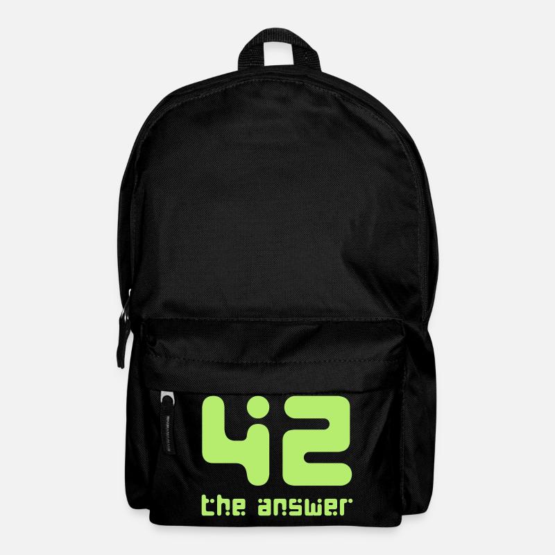42, la réponse galaxie de science-fiction ufo fusée - Sac à dos - noir