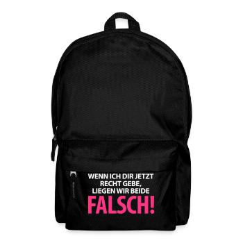 If I agree with you, we are both wrong! - Backpack - black - Front