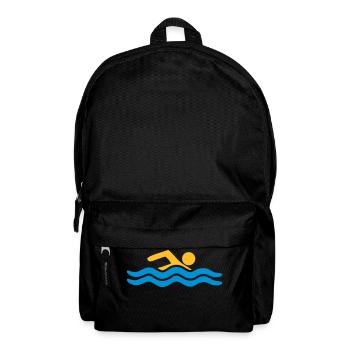 meer schwimmbad urlaub wellen wasser cool sport lo - Rucksack - Schwarz - Vorne