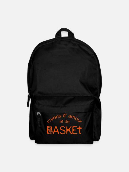 basketball vivons amour citation phrase texte - Sac à dos - noir