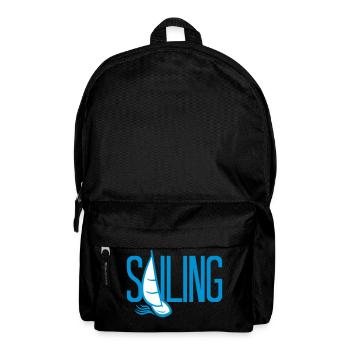 sailing hobby boat sailing ship sailboat sea wa - Backpack - black - Front