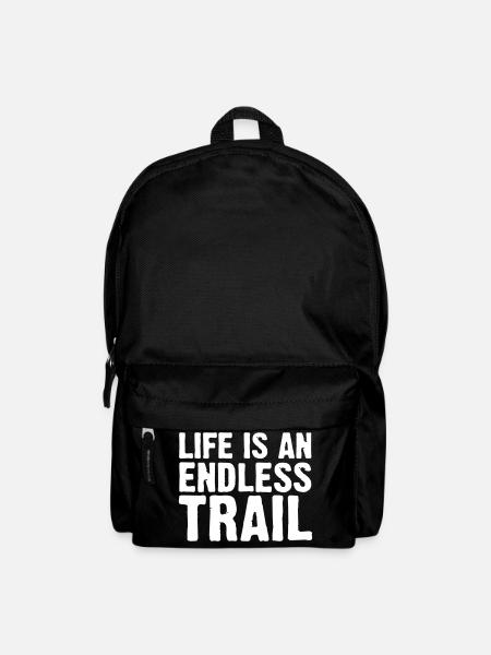 Life is an endless trail - Rucksack - Schwarz