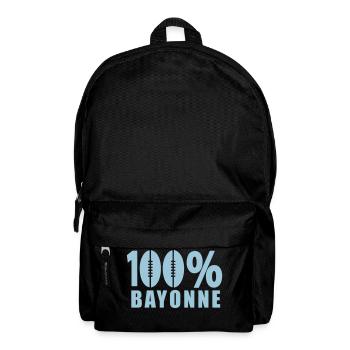 100 % Bayonne ballon rugby - Sac à dos - noir - Devant
