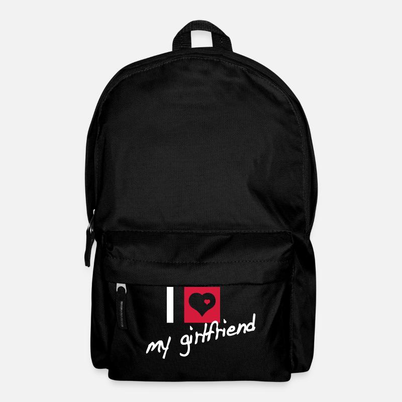 i love my girlfriend - Backpack - black