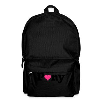 Pony Herz - Rucksack - Schwarz - Vorne