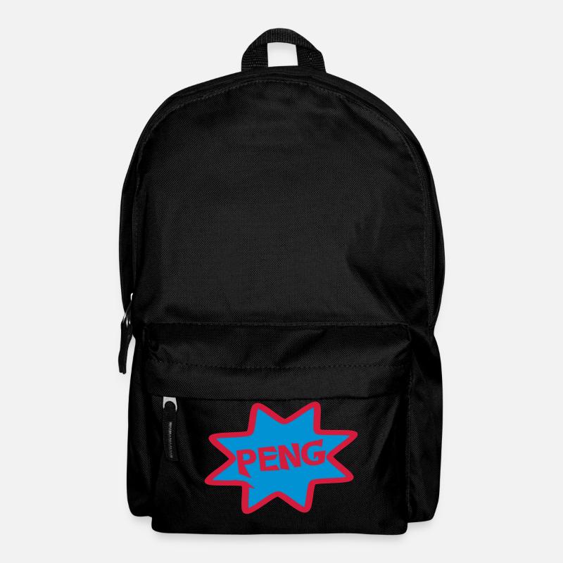 Comic Ausrufe, Ausruf, Cartoon, Peng - Backpack - black