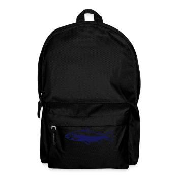 trout fish fishing silhouette - Backpack - black - Front