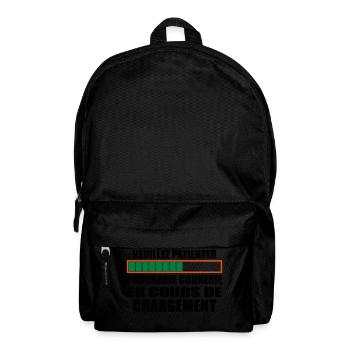 Connerie chargement cadeau humour - Sac à dos - noir - Devant