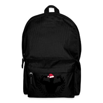 santa bodybuilding weihnachten gym - Rucksack - Schwarz - Vorne