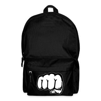 Faust Hand Symbol vorne - Rucksack - Schwarz - Vorne