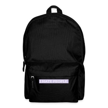 I HATE PEOPLE. - Backpack - black - Front