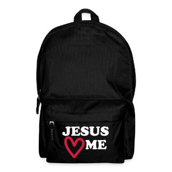 Jesus loves me heart loves me - Backpack - black - Front