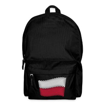 Croquis du drapeau polonais (blanc et rouge) - Sac à dos - noir - Devant