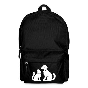 Cat dog together - cat dog together - pets - Backpack - black - Front