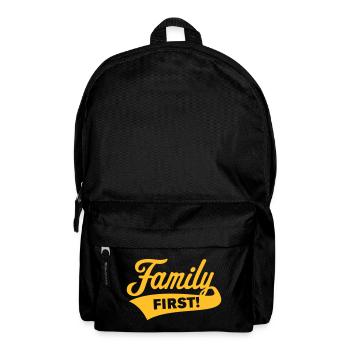 Family First! The most important thing is the family! - Backpack - black - Front