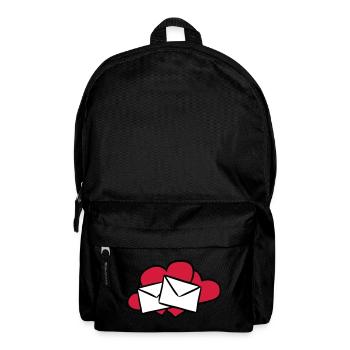 Liebesbrief love letter lettre d'amour Geschenk - Rucksack - Schwarz - Vorne