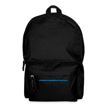 waves line track swim water sea holiday fer - Backpack - black - Front