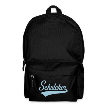 Schulchor (Chor / Musik / Schriftzug / Sky Blue) - Rucksack - Schwarz - Vorne