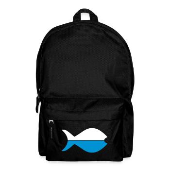 Zwei Fischhälften - Rucksack - Schwarz - Vorne