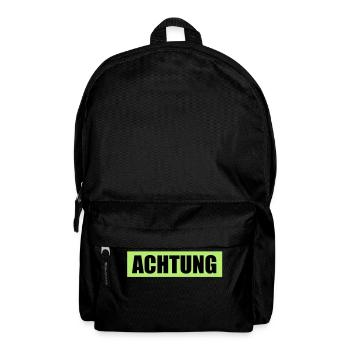 Achtung - Attention - Rucksack - Schwarz - Vorne