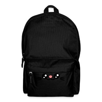 Cats face Cats Eyes Sweet Chibi kitten - Backpack - black - Front