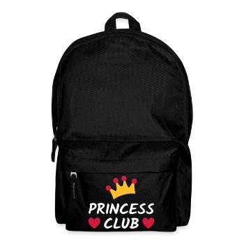 Princess club (Krone, Herzen) - Rucksack - Schwarz - Vorne