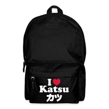 I Heart [Love] Katsu カツ - Backpack - black - Front