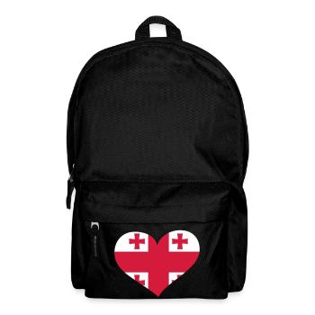 Georgien Herz; Heart Georgia - Backpack - black - Front