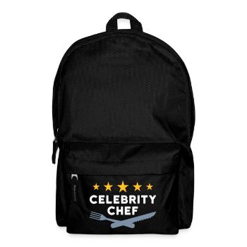 Celebrity chef (five stars, fork, knife) - Backpack - black - Front